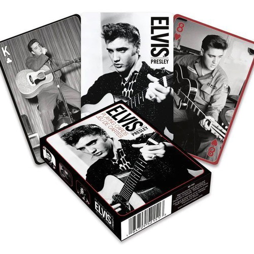 Aquarius Elvis Presley Playing Cards new, 54-card black and white deck