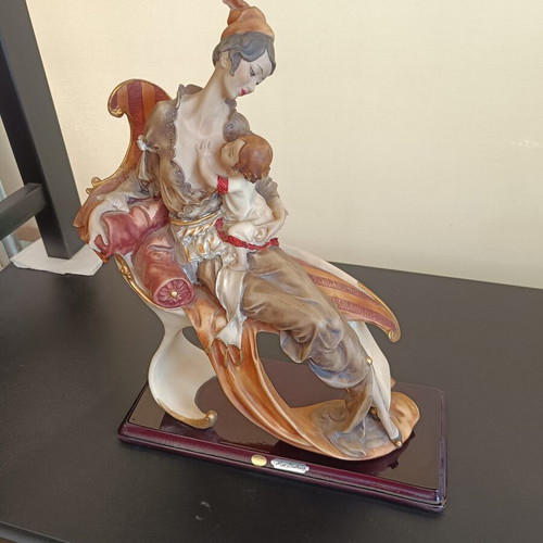Mex Brothers collectible decorative sculpture used, Art Nouveau mother and child