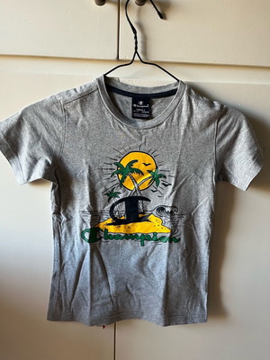 Champion T-shirt gray for boy used, size 128 cm