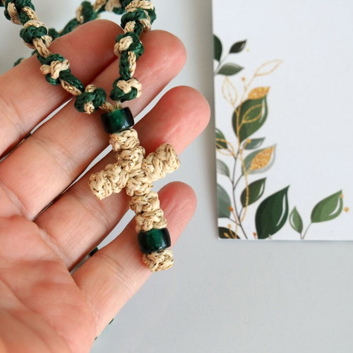 Impressive 33-Knot Komboskini in Green Gold, New