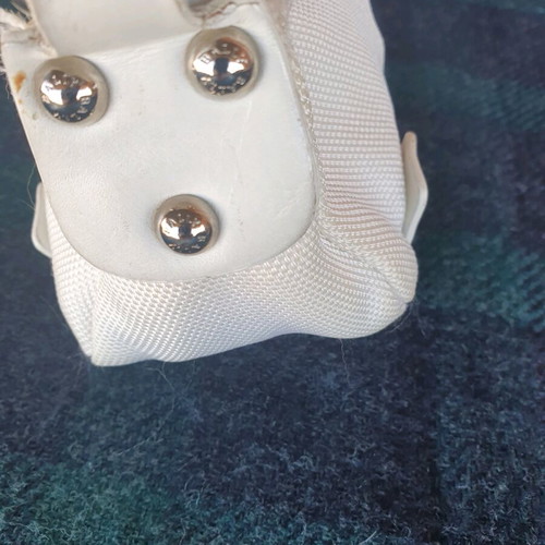 Bally mini shoulder bag used, white, missing clasp