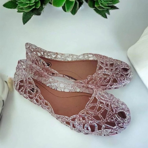 Kids Jelly Shoes Slip On Crystal Soft Beach Size 36 New