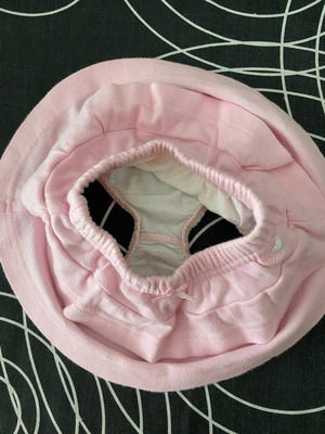 Girls swimsuit 6 months pink with skirt like new