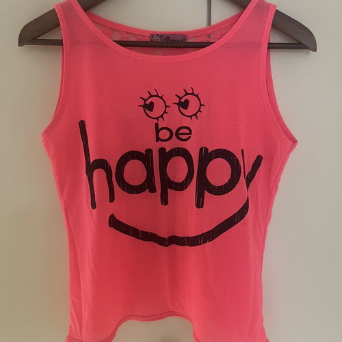 Women's top small medium like new with lace back and front print