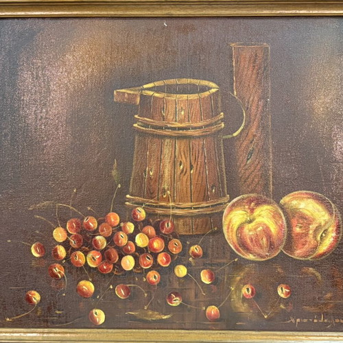 Old oil painting in period frame