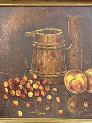 Old oil painting in period frame