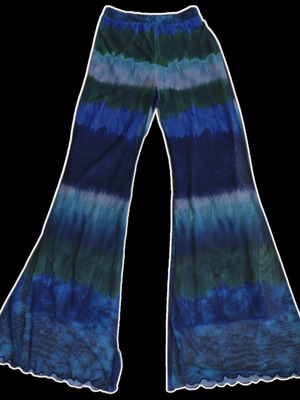 Stradivarius summer pants size XS like new, blue and green