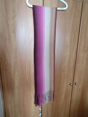 Motorcycle scarf like new with fringes and purple colors