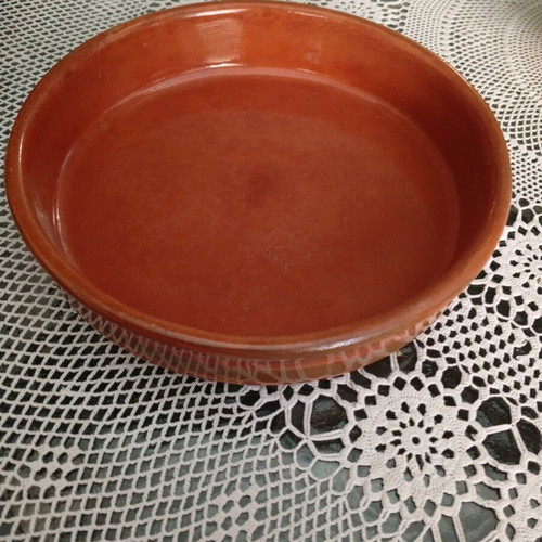 Clay vessel like new, vintage, salad bowl-fruit bowl