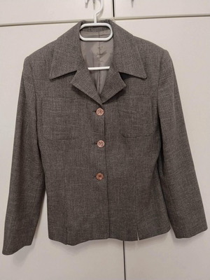 Gray jacket used, padded and lined, size M