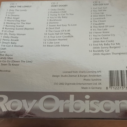 Roy Orbison Triple Treasures 2002 triple official CD new, rock