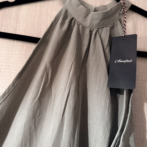 Long dress new, 100% viscose, green, size S