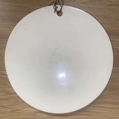 Vintage Polish Ceramic Wall Plate ZF Koło 1960s-1970s, handmade