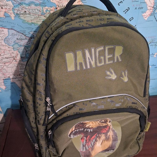 Goomby "Danger T-Rex" school backpack like new