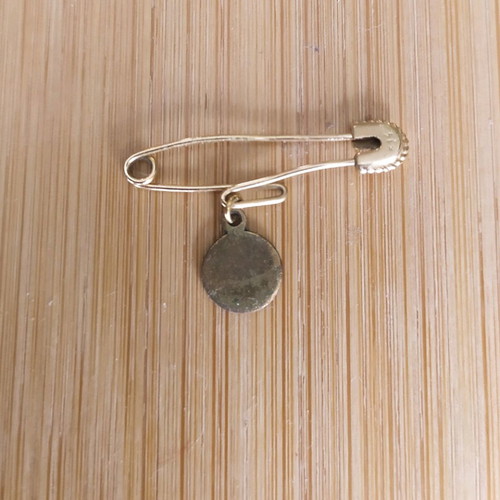 Panagitsa Amulet 14K Gold used with Blue Enamel