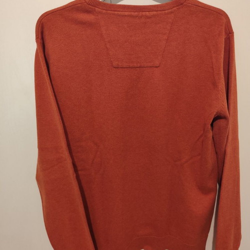 Tom Tailor men's knit sweater, size M, orange/red
