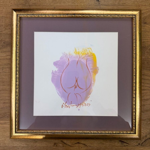 Artwork G. Stathopoulos like new with frame, nude