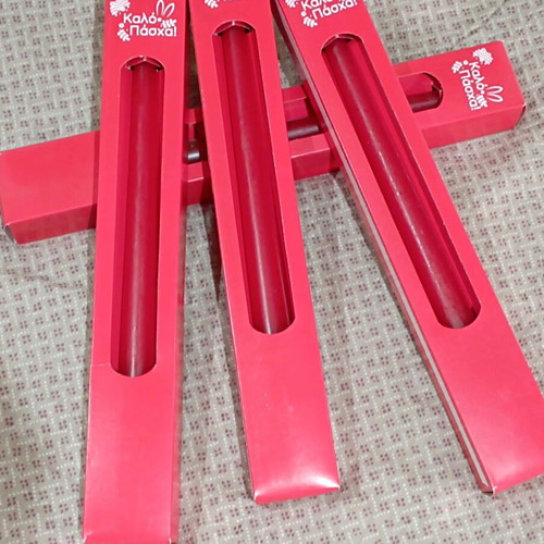 Red candles new, pack of 4, 30 cm