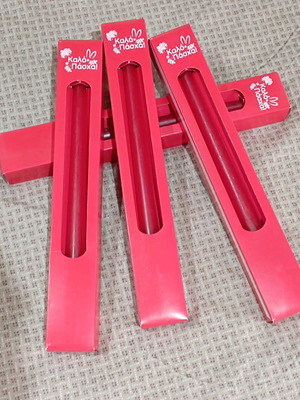 Red candles new, pack of 4, 30 cm