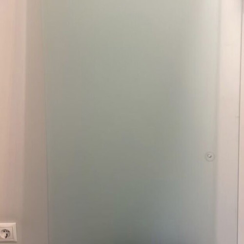 Sandblasted glass door like new, very good quality