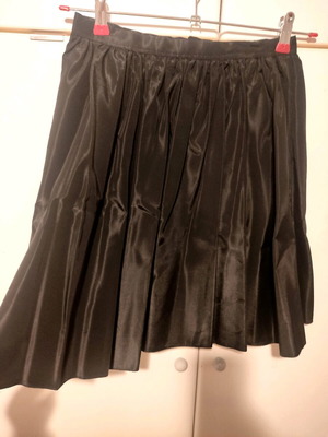 Evening skirt black grosgrain taffeta like new, size 14