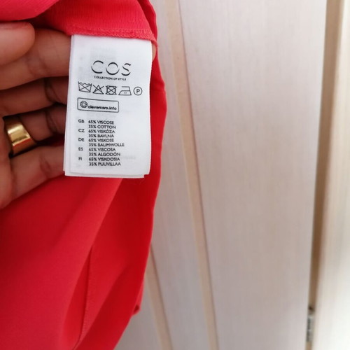 Cos blouse XL new, bright coral with 3/4 sleeve