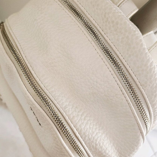 Blu Byblos backpack used, white leather