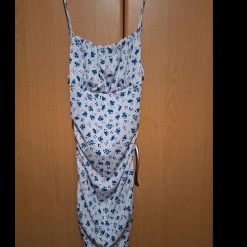 Summer tight white short dress new, size S