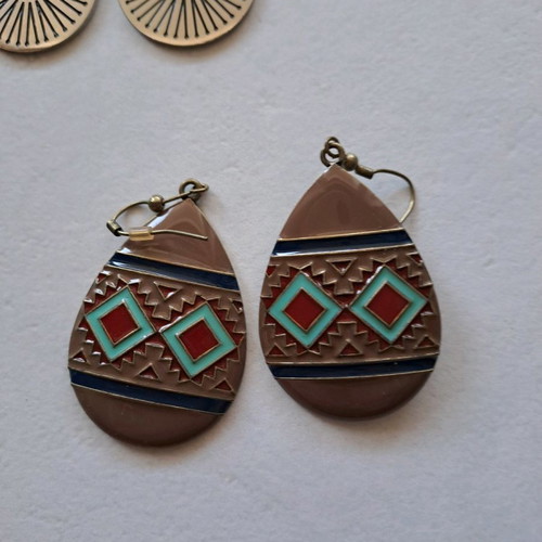 Faux bijoux earrings used, pack of 4 pairs