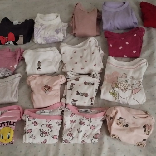 Set of 17 baby girl long-sleeve bodysuits, Disney, 3-6 months, 68 cm