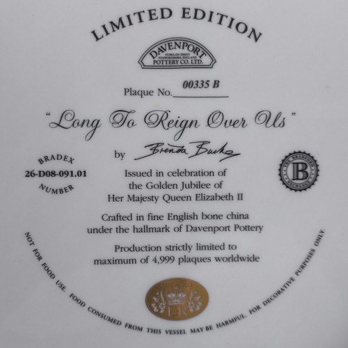 Queen Elizabeth II Golden Jubilee 1952–2002 Limited Edition Bone China Plate