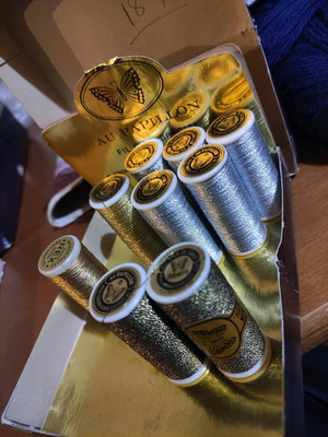 Vintage embroidery threads like new, 9 pieces, Au Papillon