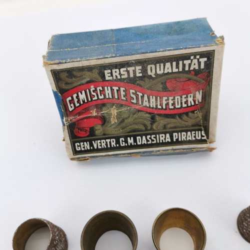 Metal thimbles used, pack of 9 pieces from 1970 era