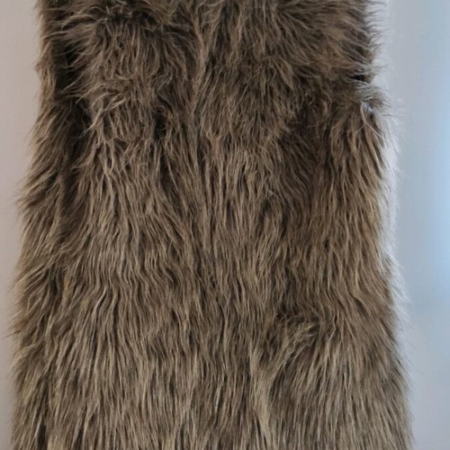 Fur waistcoat faux, like new, beige and brown, size M