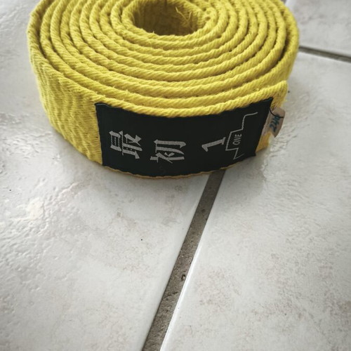Martial arts yellow belt one size 240cm like new