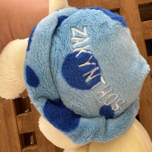 Plush turtles used, pack of two, 14 cm from Zakynthos
