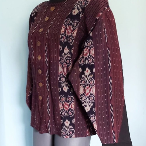 Bum Shaka Εθνο μπουφάν σαν καινούργιο, XL-2XL, κουμπιά από νεφρίτη