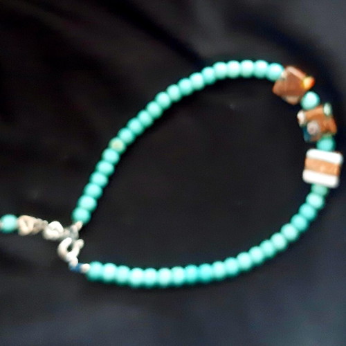 Roxi bracelet with turquoise and 925 silver, handmade