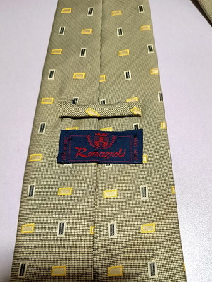 Romagnoli tie with small rectangular check pattern, like new