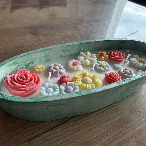Handmade soy candle Bouquet made to order