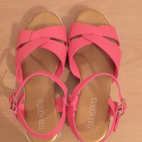 Women's sandals eco leather size 38 like new orange