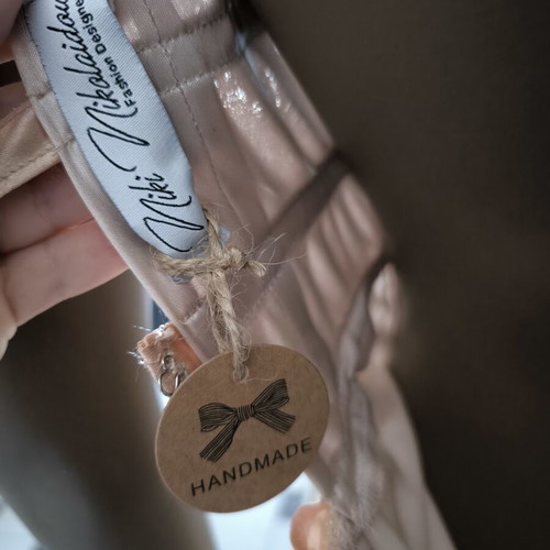 Dress Niki Nikolaidou new, small nude gold tulle evening