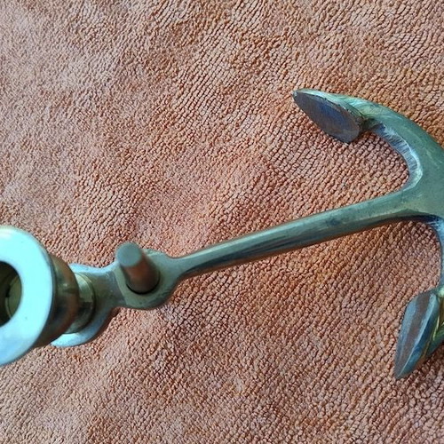 Bronze anchor-shaped table candlestick, new