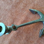 Bronze anchor-shaped table candlestick, new