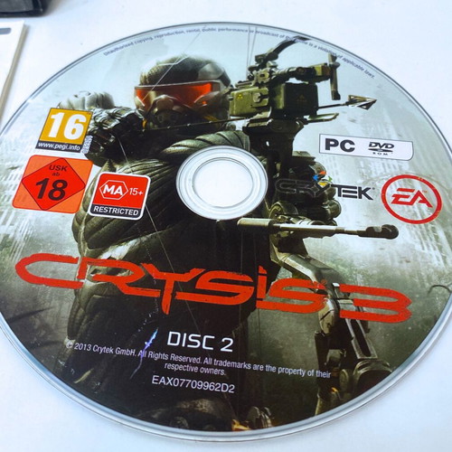 Crysis 3 PC game used, complete in box with manual