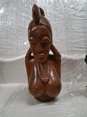 Africanico wooden sculpture large used, 40 cm height