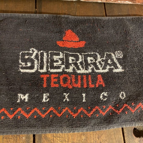 Sierra Tequila bar towel used, 48 x 22 cm