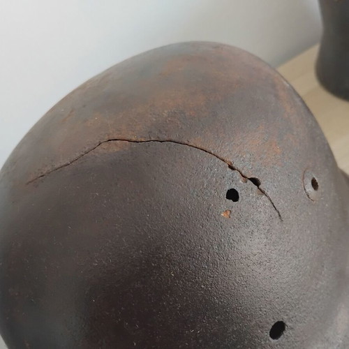 M35 and M40 relic helmets, M1 Greek postwar helmet, Bulgarian M36 helmet, MK4 Fullerphone with headphones