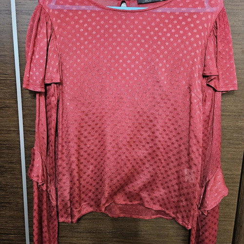 A.L.E. women's long-sleeve blouse red like new, size large