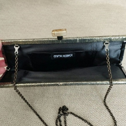 Makgio women's bag like new, evening fabric clutch